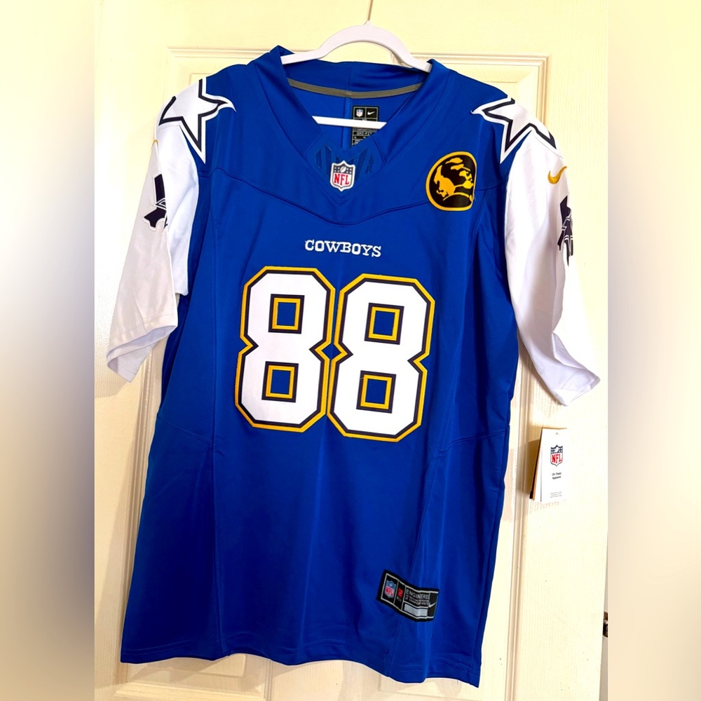 Blue and White Cowboys Jersey